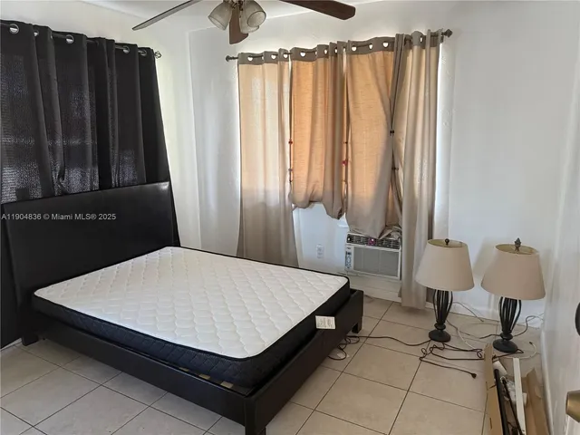 a room with a bed and a table