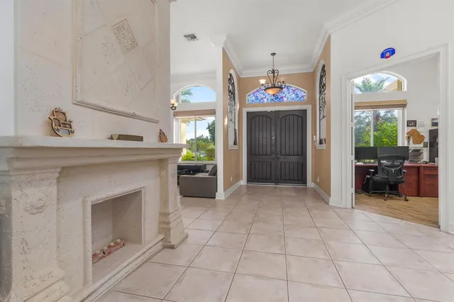 a view of livingroom with furniture and fireplace