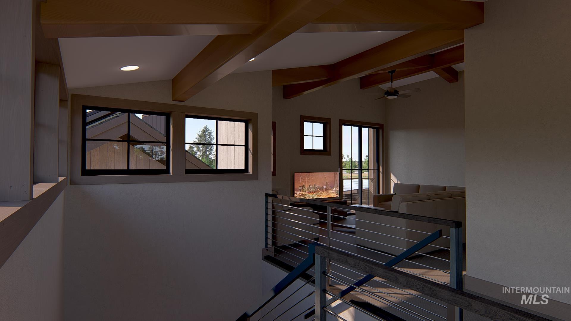 212 Rawhide Loop McCall, ID 83638 - Photo 24 of 28 Staircase with a ceiling fan