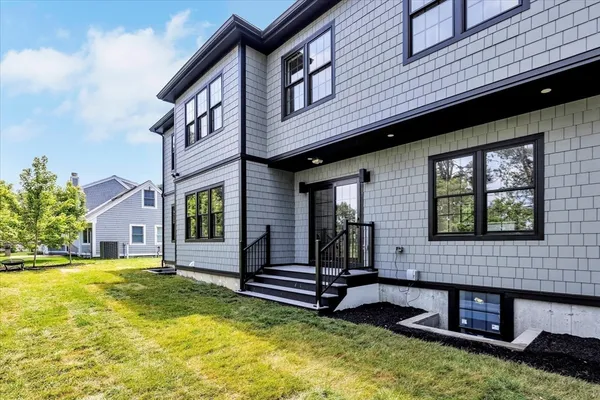 a house view with a garden space