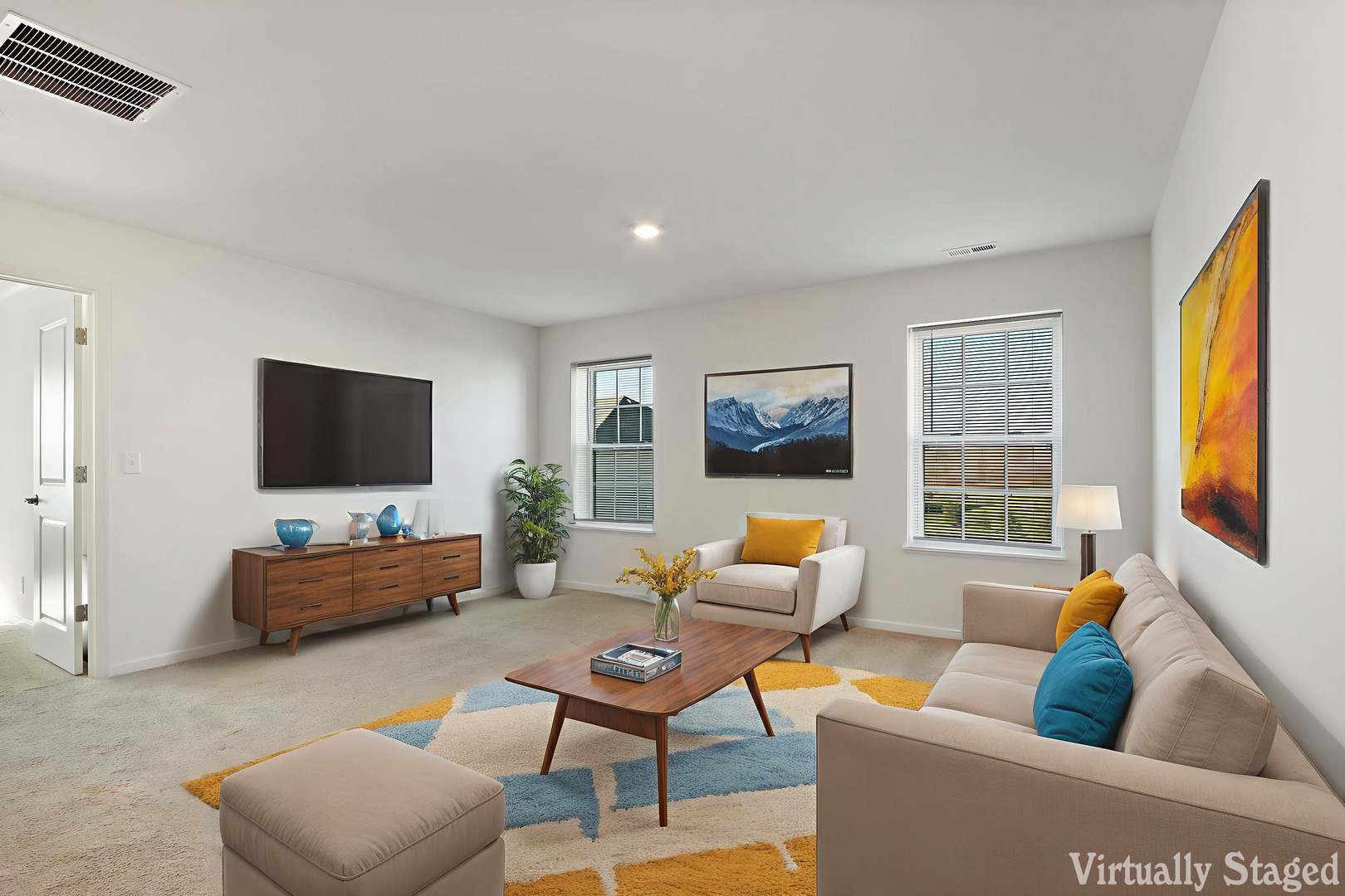 8426 Stillwater Road Wonder Lake, IL 60097 - Photo 5 of 32 a living room with furniture and a flat screen tv