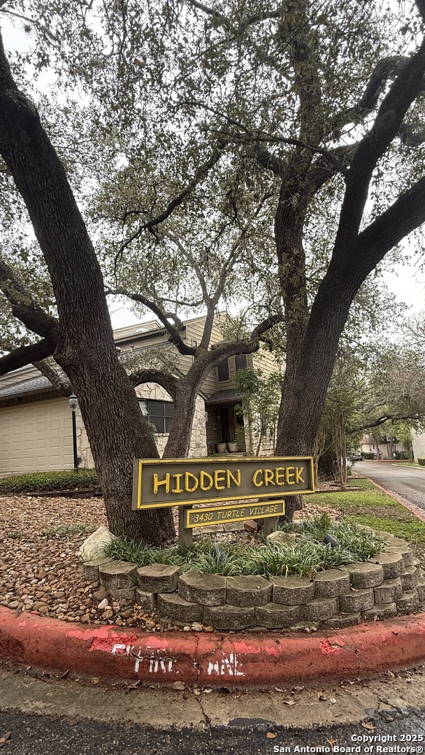 a view of street sign
