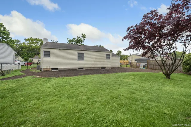 a view of a backyard with a garden