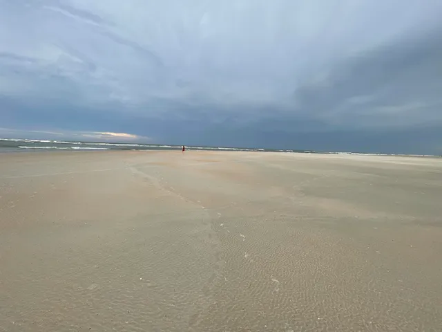 a view of a street with a building in the background