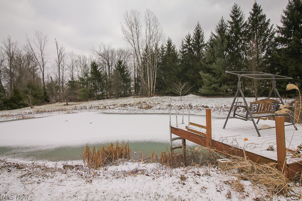 3025 State Road Medina, OH 44256 - Photo 31 of 34 Beautiful pond with overlooking deck. Not far from the walk out basement patio. The property is surrounded by trees - a private oasis.