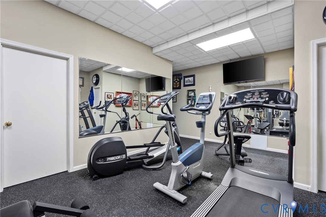 5304 Beechwood Point Court Midlothian, VA 23112 - Photo 46 of 50 a view of a room with gym equipment