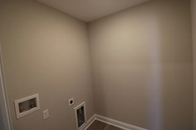 a view of small space with racks on the wall