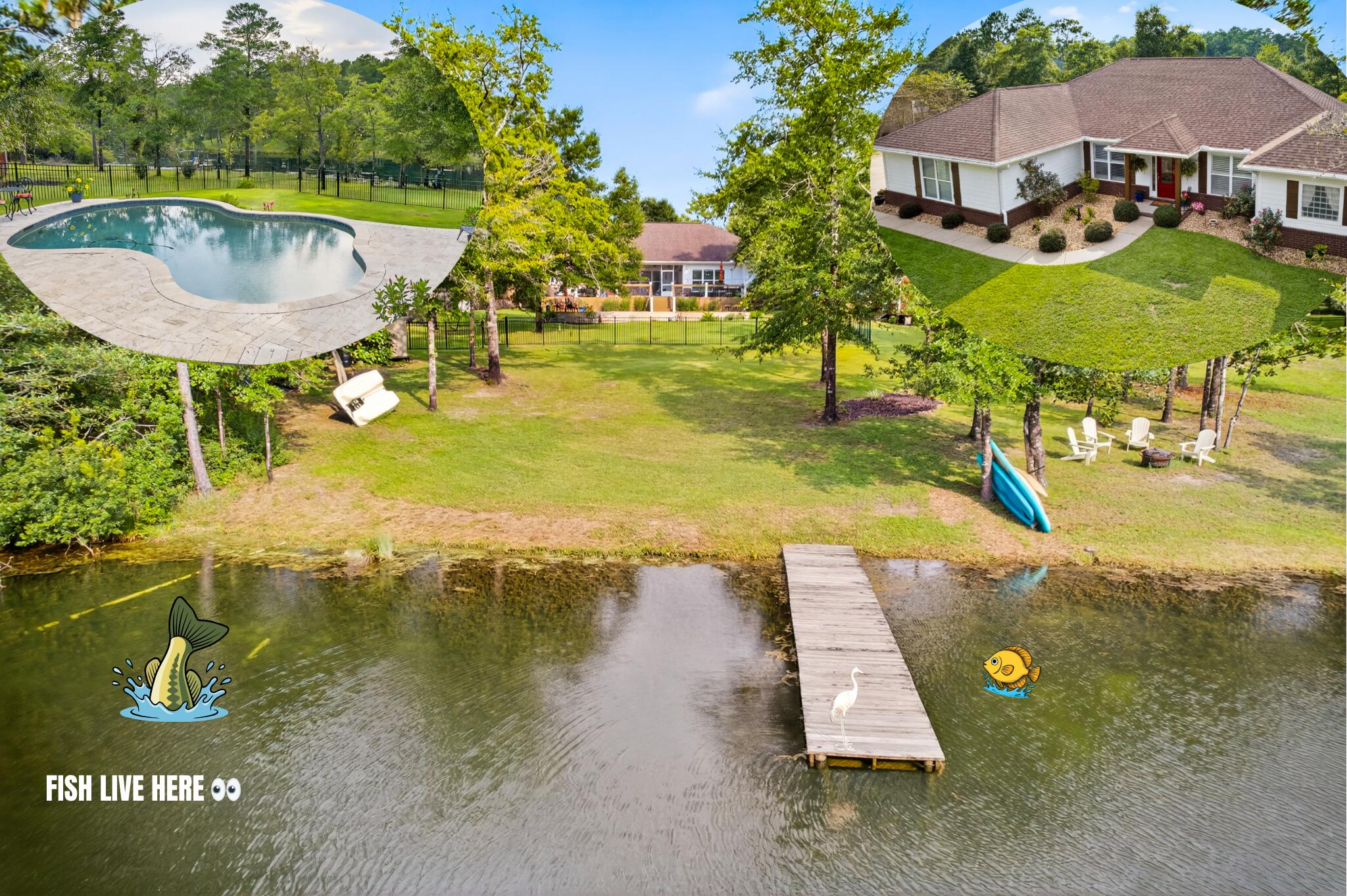 4036 Lakeview Drive Crestview, FL 32539 - Photo 1 of 45 an aerial view of a swimming pool