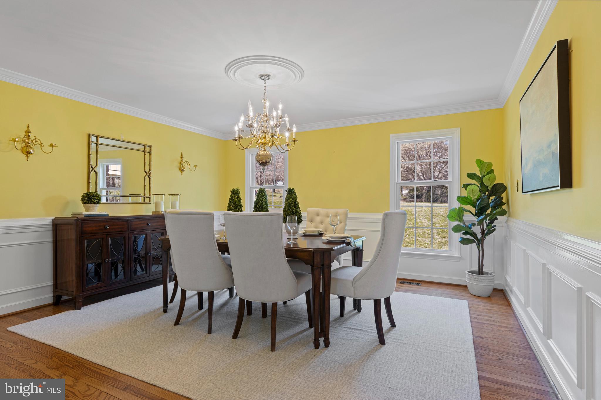 205 Ravenscliff Road Wayne, PA 19087 - Photo 16 of 65 a view of a dining room with furniture and chandelier