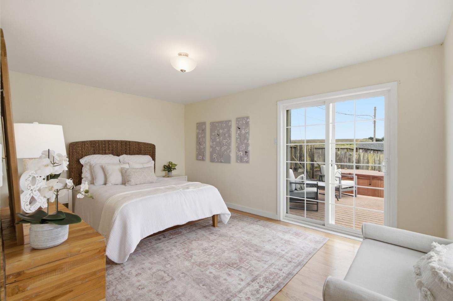 1263 Reservoir Road Pescadero, CA 94060 - Photo 34 of 66 a bedroom with a bed and a couch