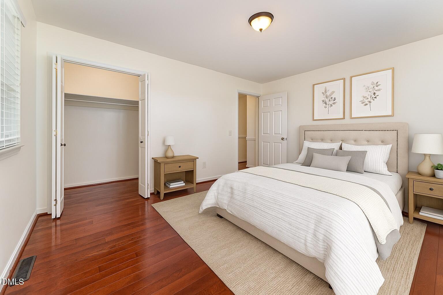 9670 Valley Road Middlesex, NC 27557 - Photo 15 of 22 a bedroom with a bed and a view of kitchen