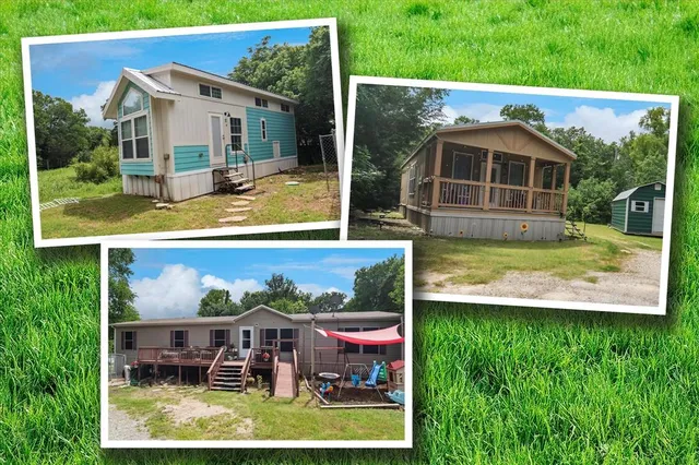a view of house with backyard swimming pool and outdoor seating