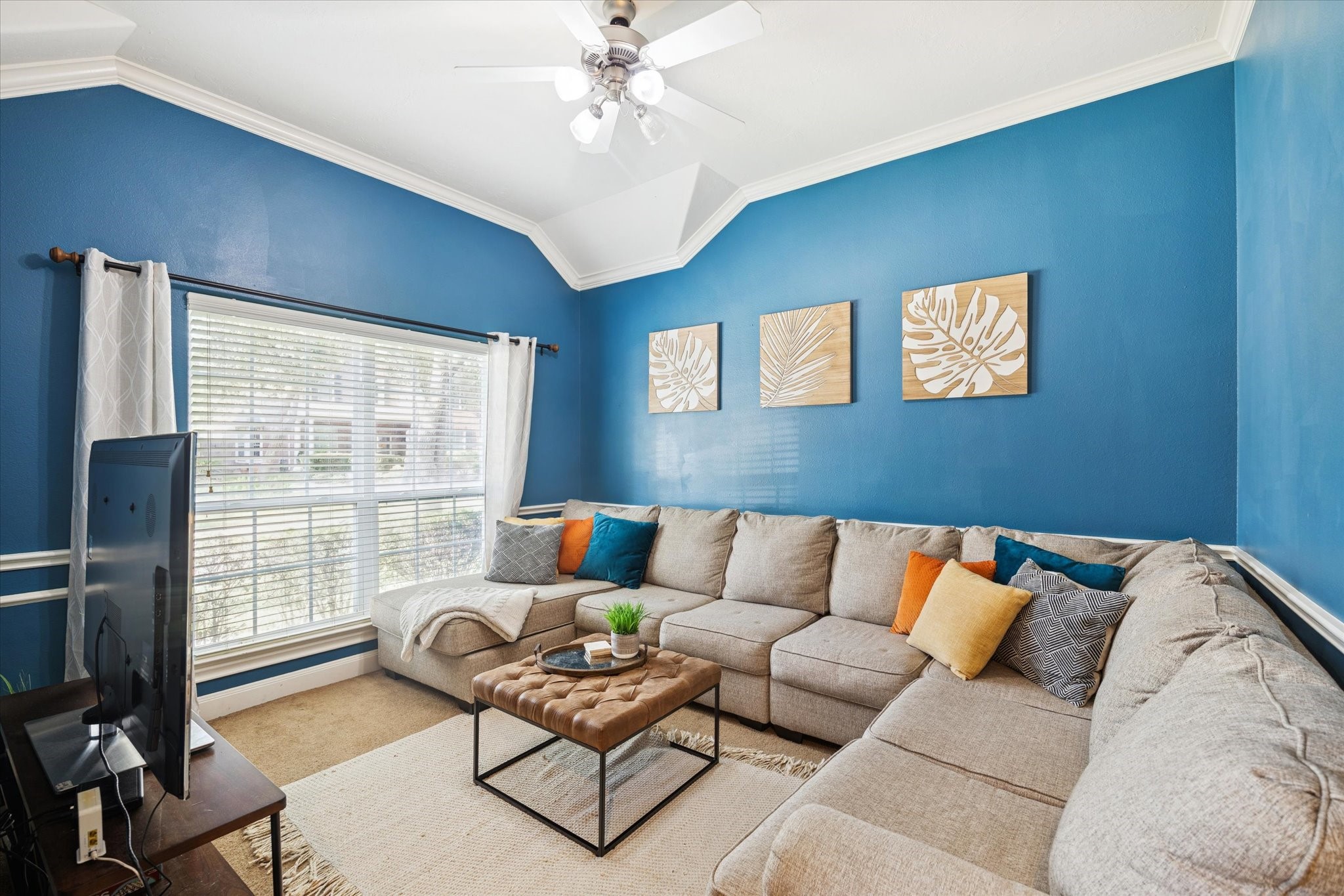 6315 Oakmont Creek Drive Spring, TX 77379 - Photo 7 of 16 a living room with furniture and a large window