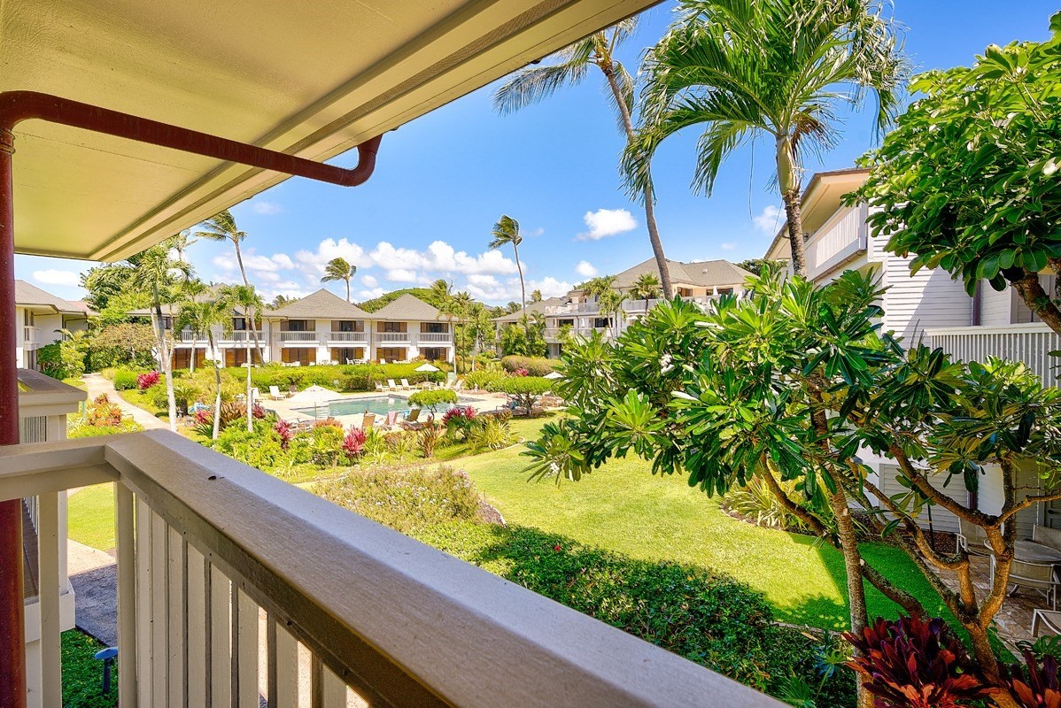 2221 Kapili Road, Unit 52 Koloa, HI 96756 - Photo 13 of 26 a view of a lake from a balcony