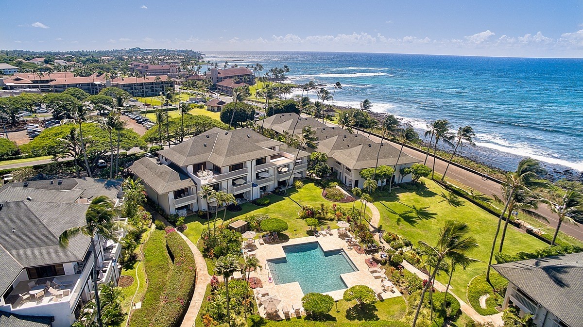 2221 Kapili Road, Unit 52 Koloa, HI 96756 - Photo 20 of 26 an aerial view of residential houses with outdoor space