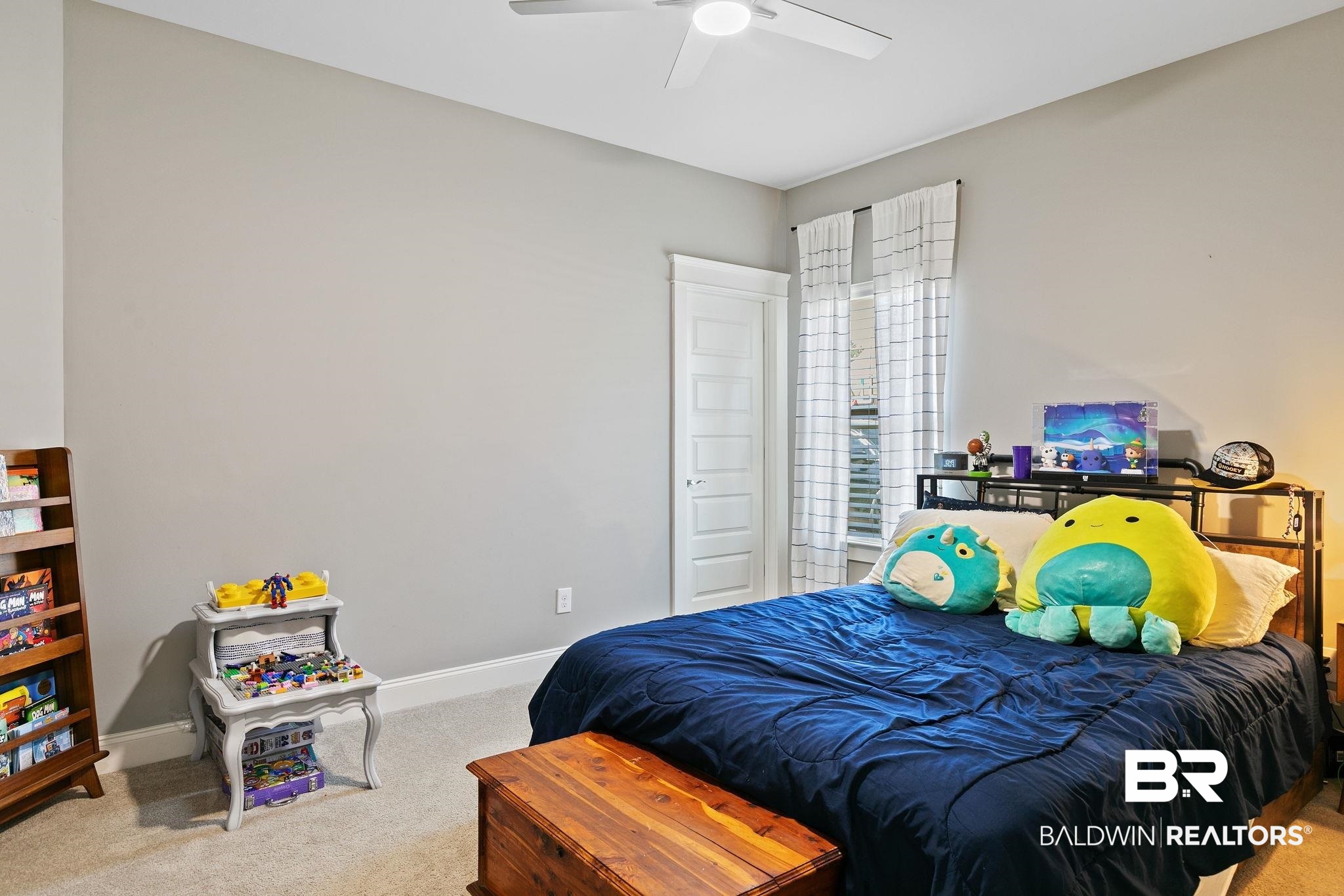 31911 Bobwhite Road Daphne, AL 36527 - Photo 39 of 85 Bedroom with light carpet and ceiling fan