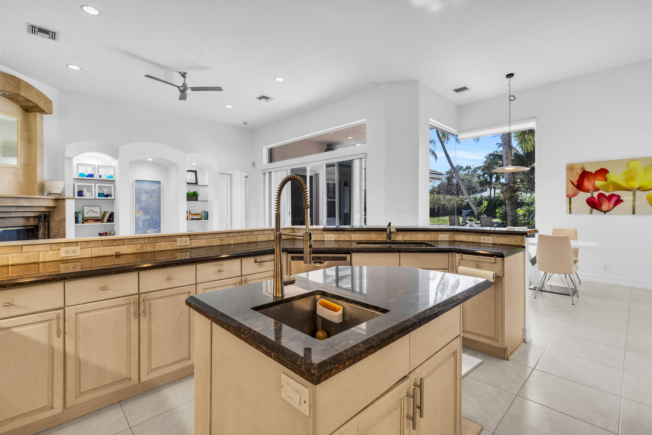 2375 Rabbit Hollowe Circle Delray Beach, FL 33445 - Photo 23 of 62 Large Kitchen W/ Island & Pool Views