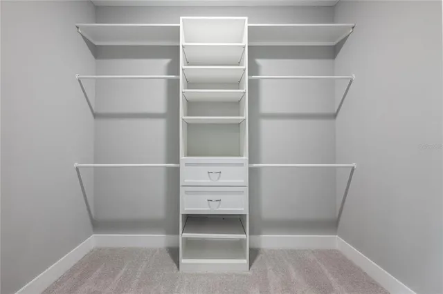 a bathroom with a shower and mirror