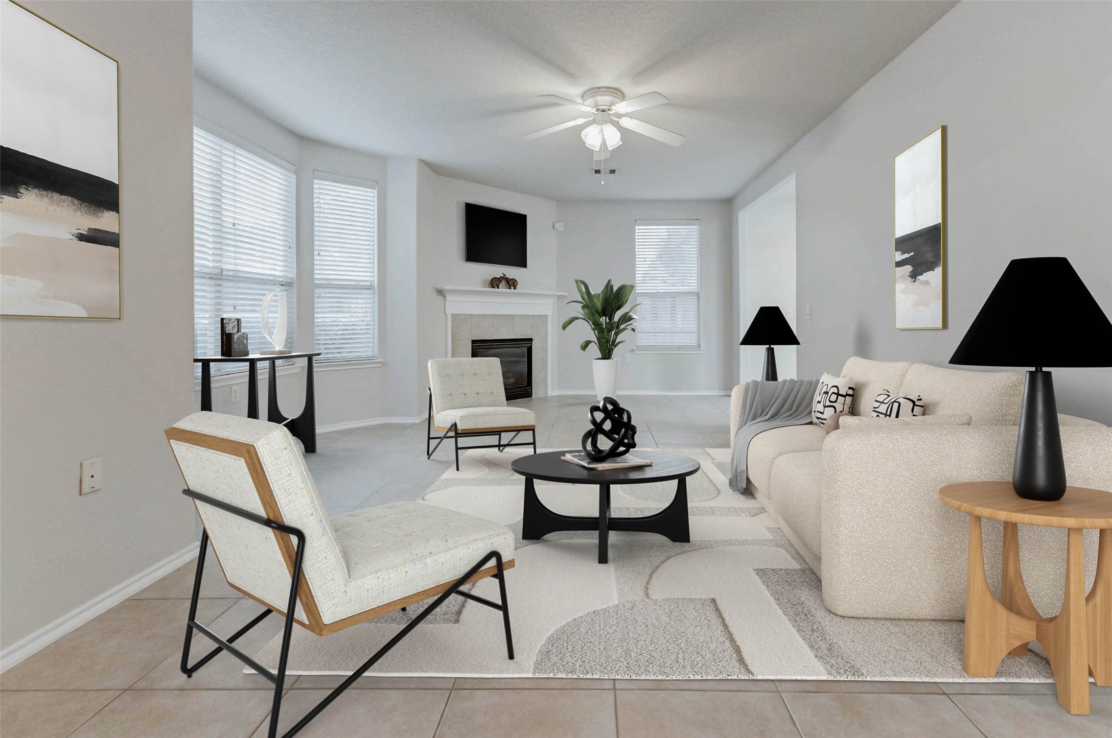 virtual rendition with furniture