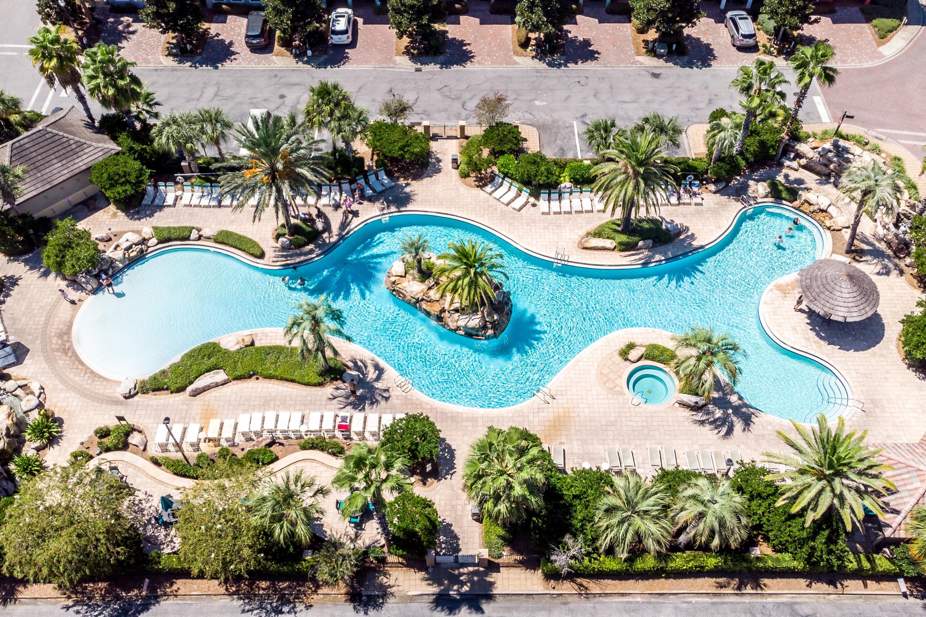 207 Kono Way Destin, FL 32541 - Photo 36 of 45 an aerial view of swimming pool patio and outdoor seating