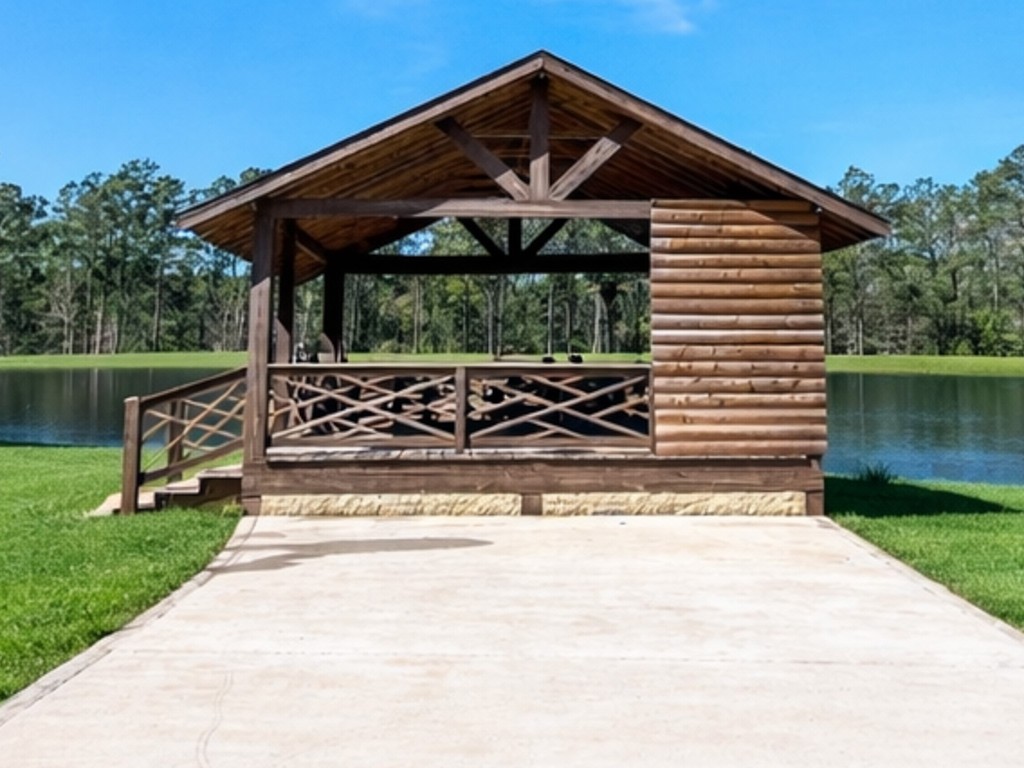 214 Hunters Hill Road Oakhurst, TX 77359 - Photo 26 of 29 a view of a house with a yard