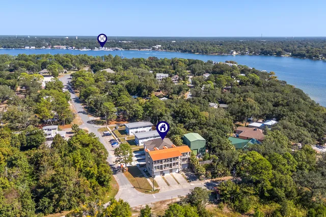 an aerial view of a city