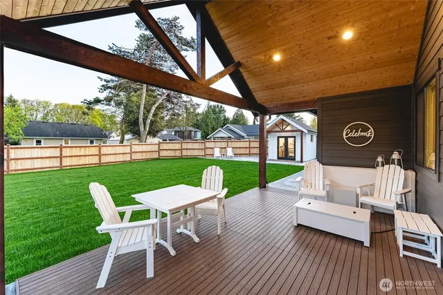 a view of outdoor space with seating