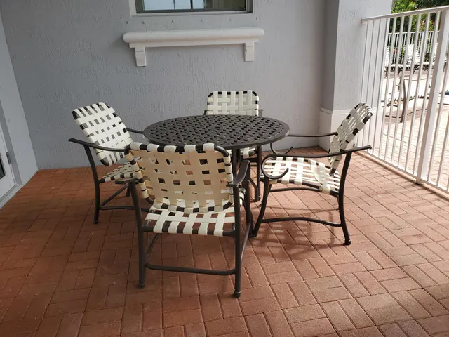 a table and chairs in a dining room