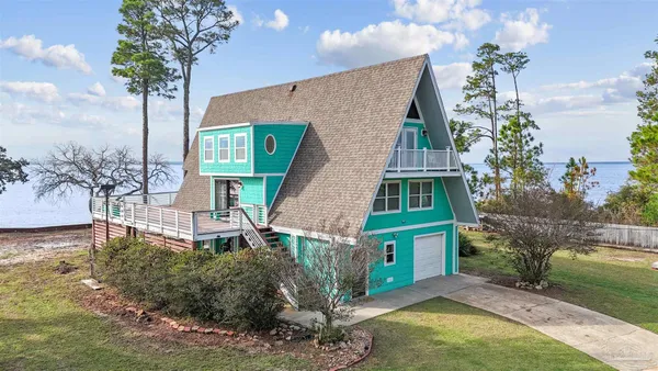 an aerial view of multiple house