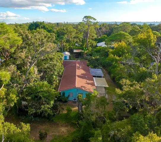 a aerial view of a house