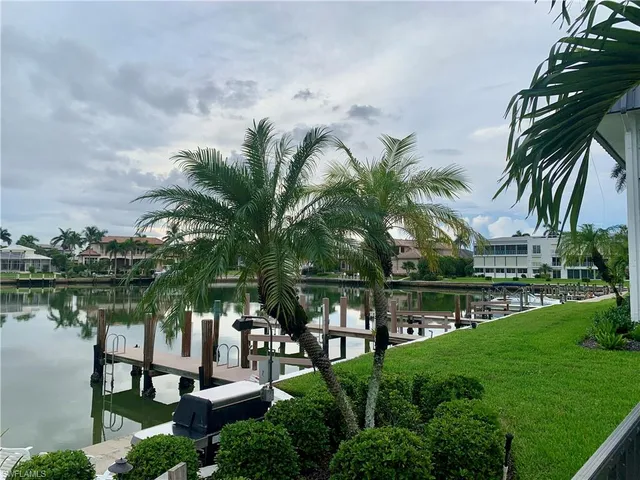 a view of a lake with outdoor space