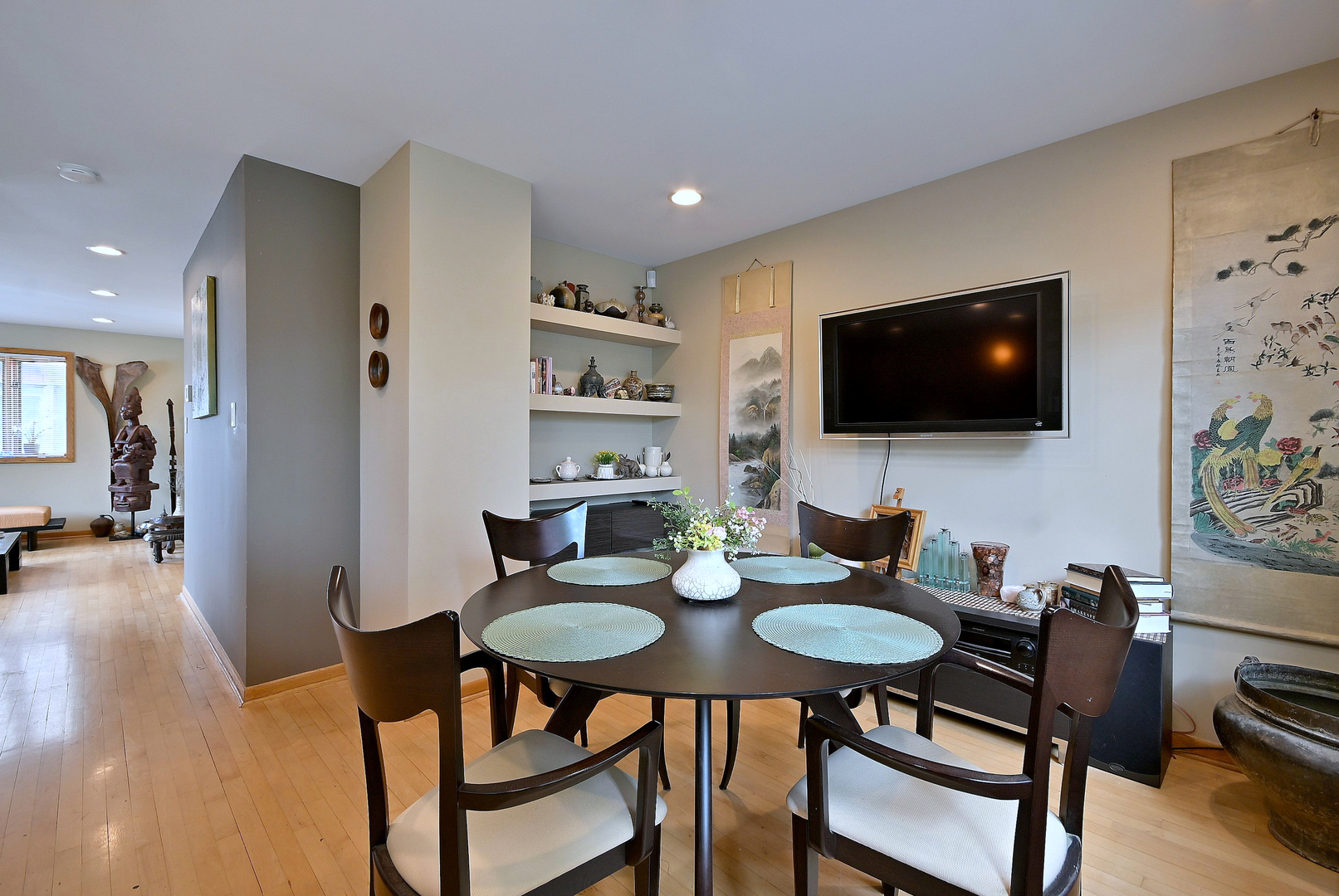 2350 North Sayre Avenue, Unit G Chicago, IL 60707 - Photo 6 of 30 a view of a dining room with furniture and wooden floor