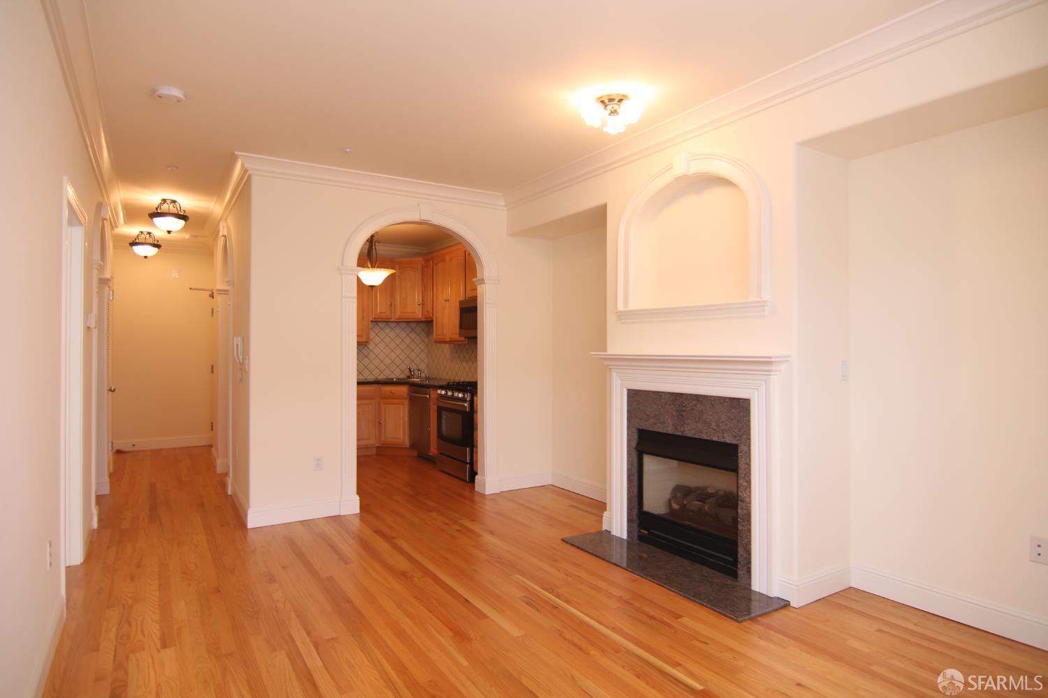 a view of a livingroom with a fireplace