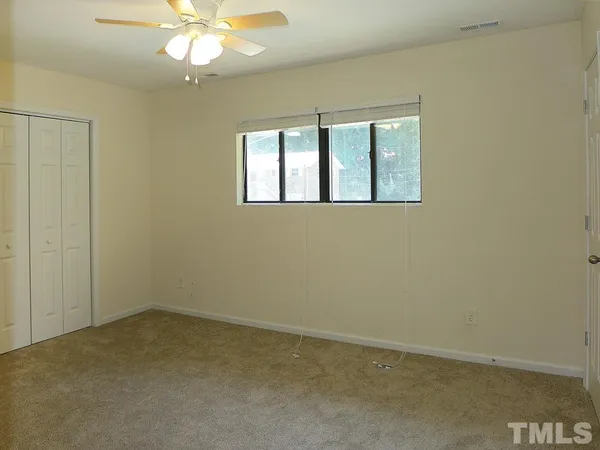 an empty room with a window