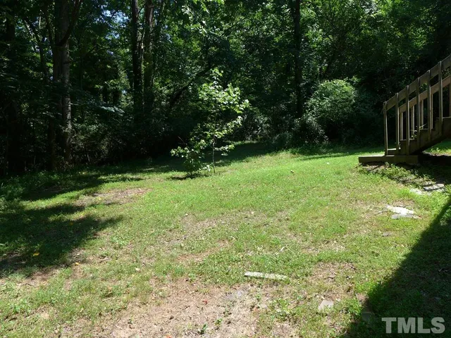 a view of backyard with green space