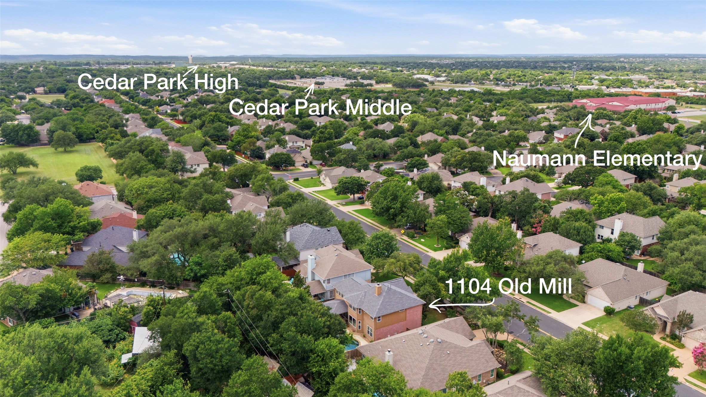 1104 Old Mill Road Cedar Park, TX 78613 - Photo 4 of 40 All 3 sought-after schools can be reached without crossing a major road