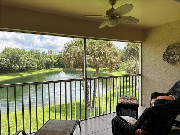 a balcony view with a ocean view