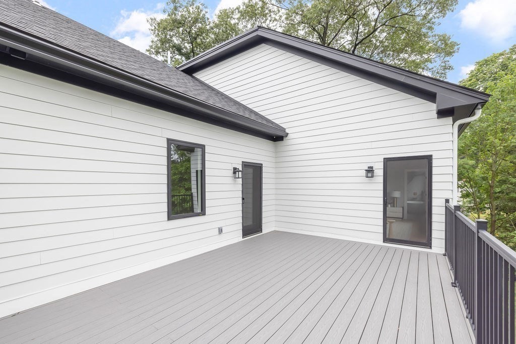 45 East Quinobequin Road Newton, MA 02462 - Photo 12 of 40 a view of a house and a garage