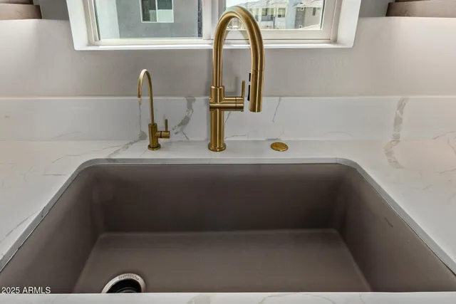 a close view of sink