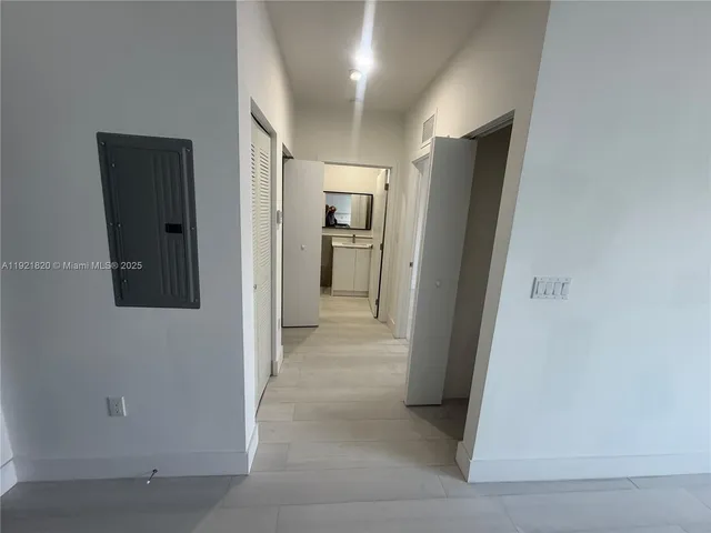 a view of a hallway with a hallway