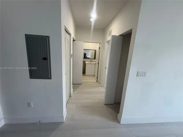 a view of a hallway with a hallway