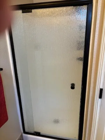 a close view of shower tap