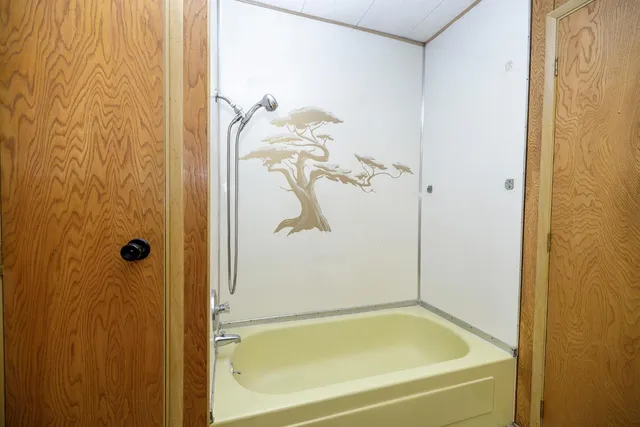 a view of a back yard of the house