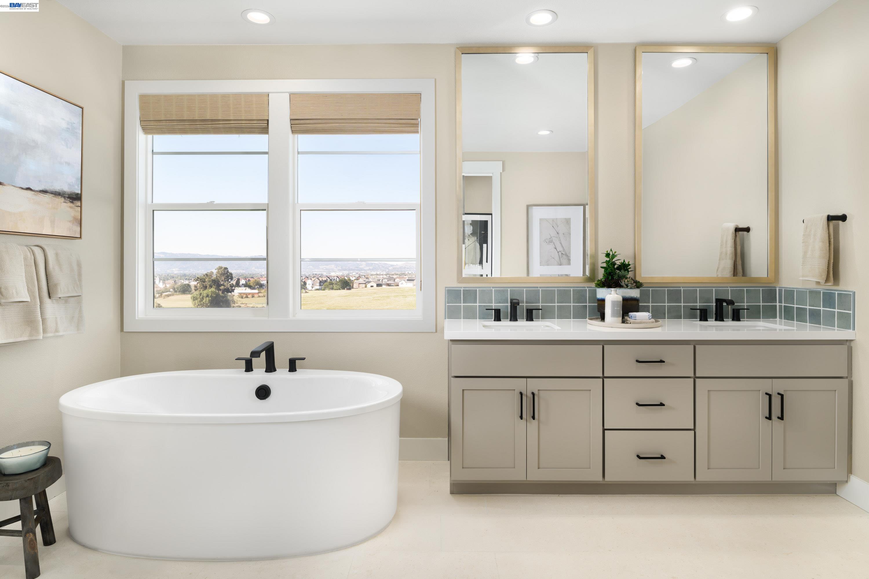 3820 Hereford Road Dublin, CA 94568 - Photo 22 of 22 a bathroom with a sink double vanity and a tub