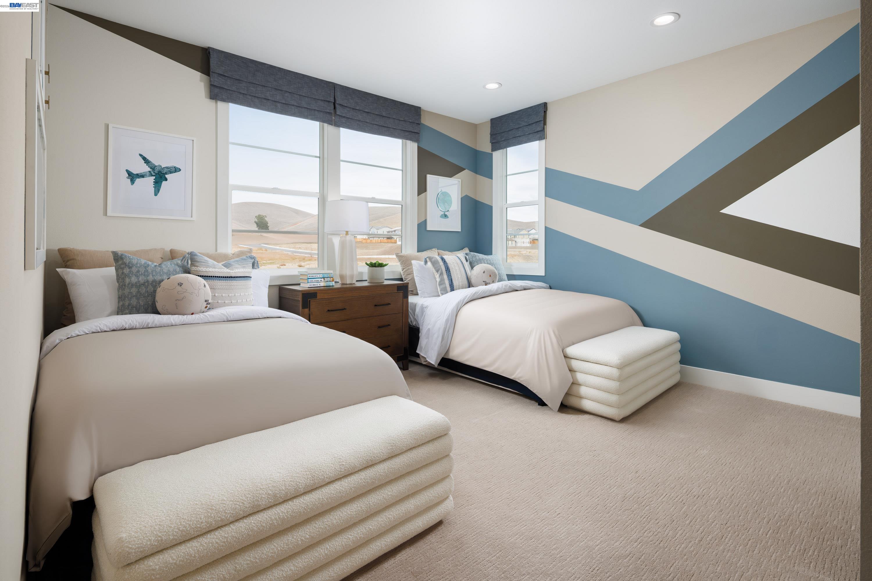 3820 Hereford Road Dublin, CA 94568 - Photo 9 of 22 a bedroom with two beds and a large window