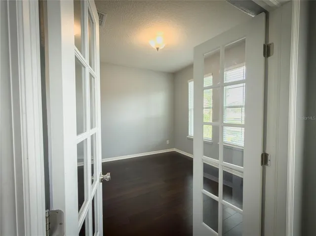 an empty room with a window