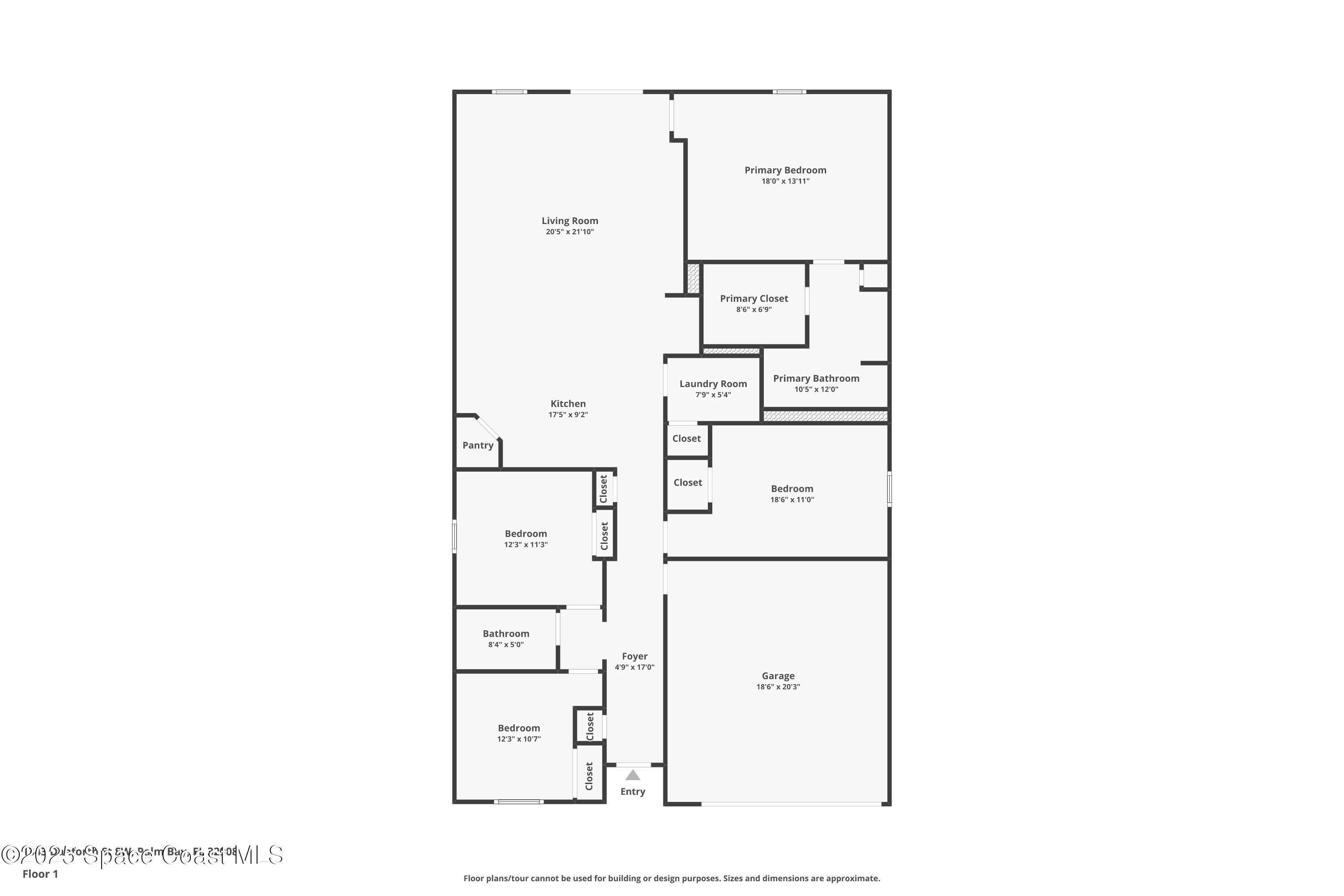 101 Crosspoint Street Southeast Palm Bay, FL 32909 - Photo 28 of 28 a picture of a floor plan