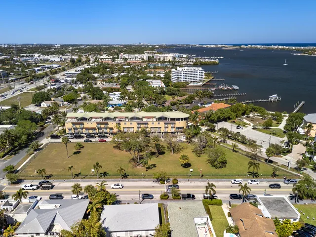 a view of a ocean with city