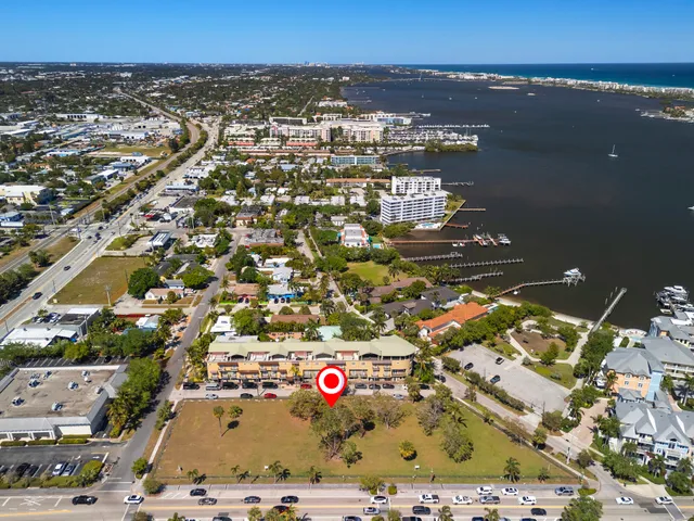 an aerial view of a city