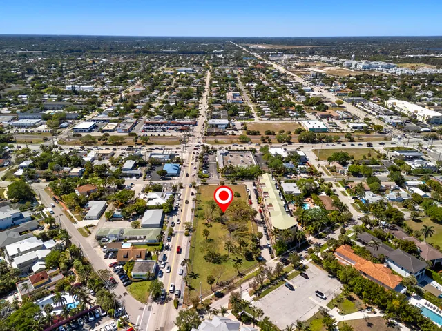 an aerial view of a city